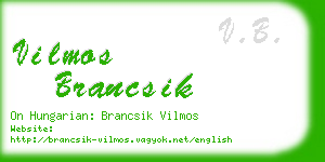 vilmos brancsik business card